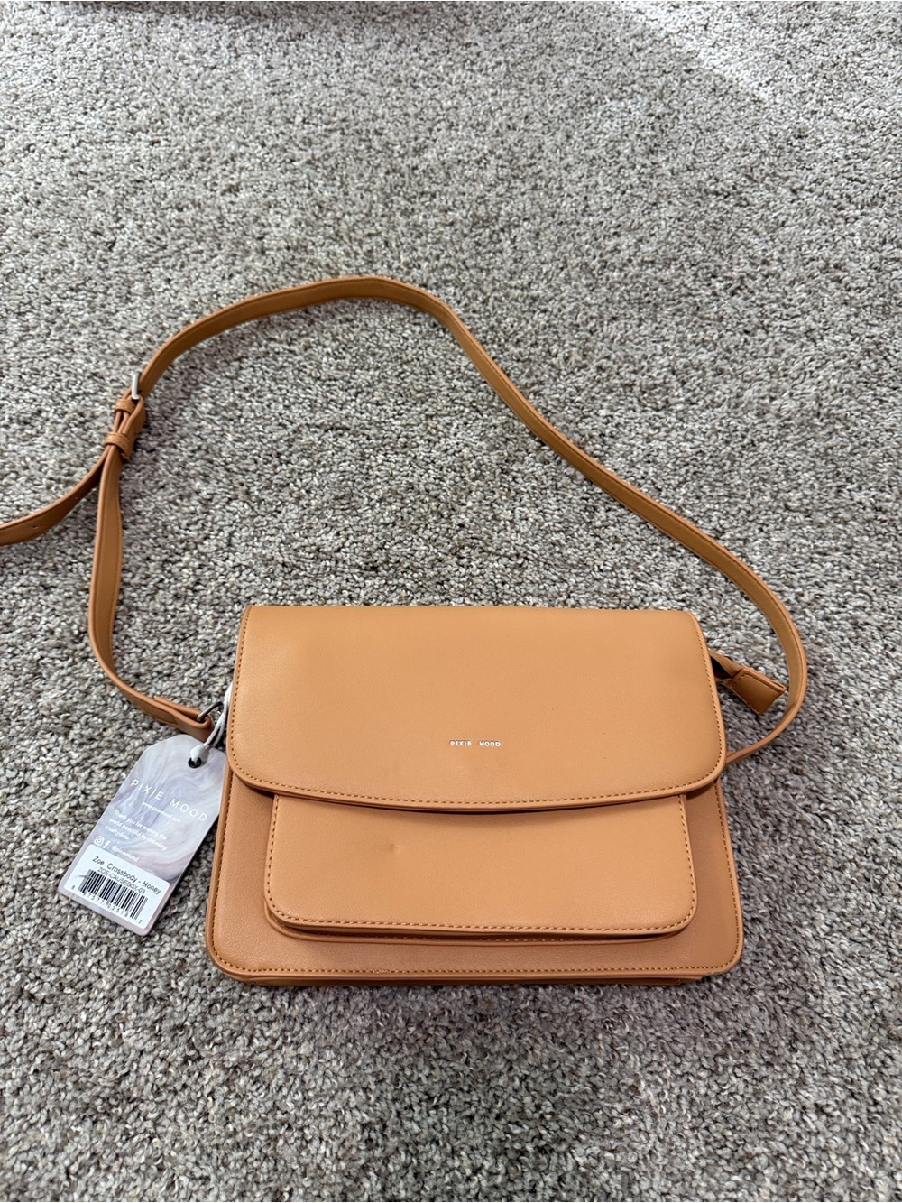 Meli Melo Caramel Leather Crossbody Bag